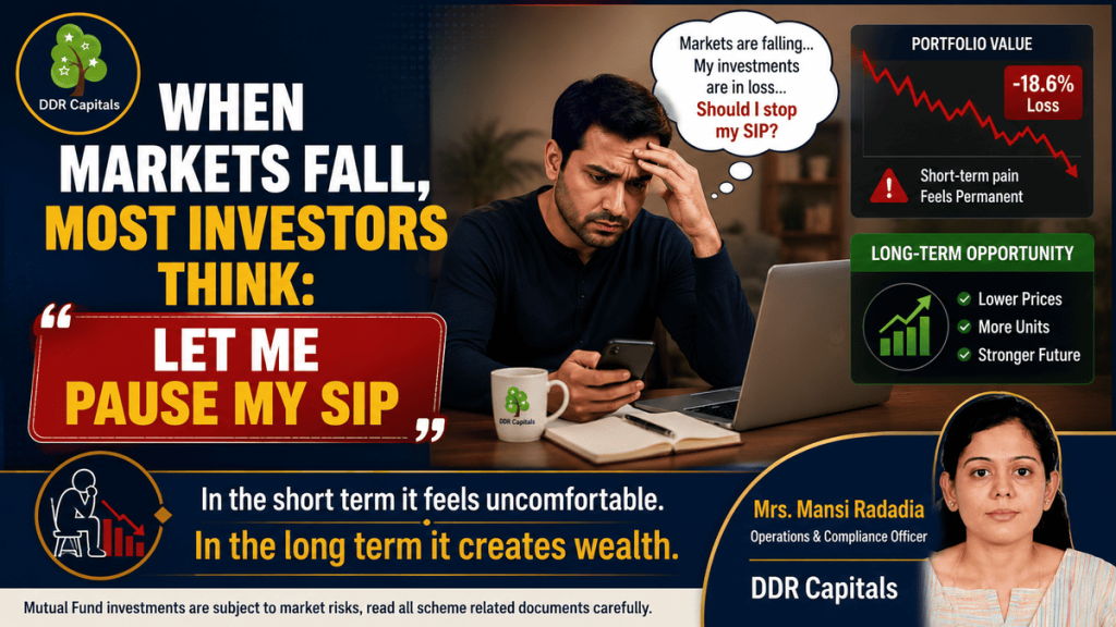 Why investors stop SIPs during market corrections and how fear influences investment decisions during market volatility.