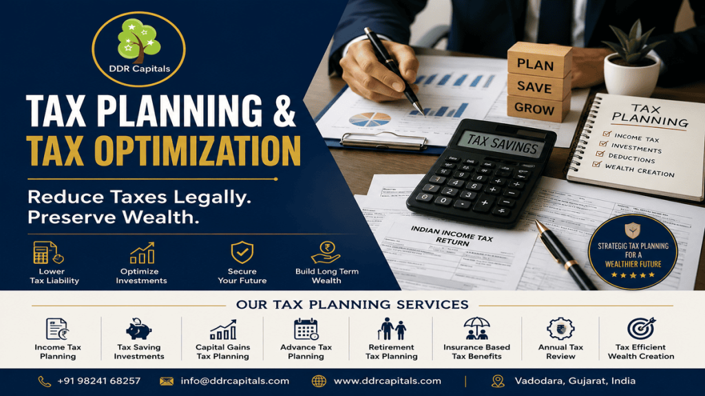 Tax Planning and Tax Optimization Services in Vadodara by DDR Capitals