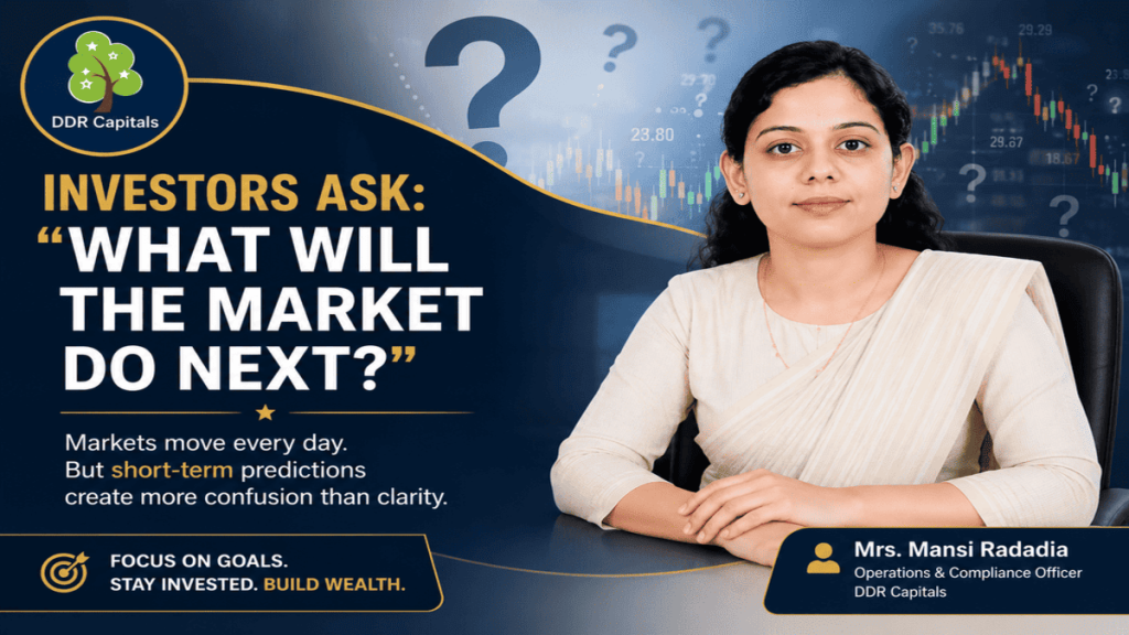 Investors focus on predicting short-term market movements while experienced advisors emphasize long-term investment goals and discipline.