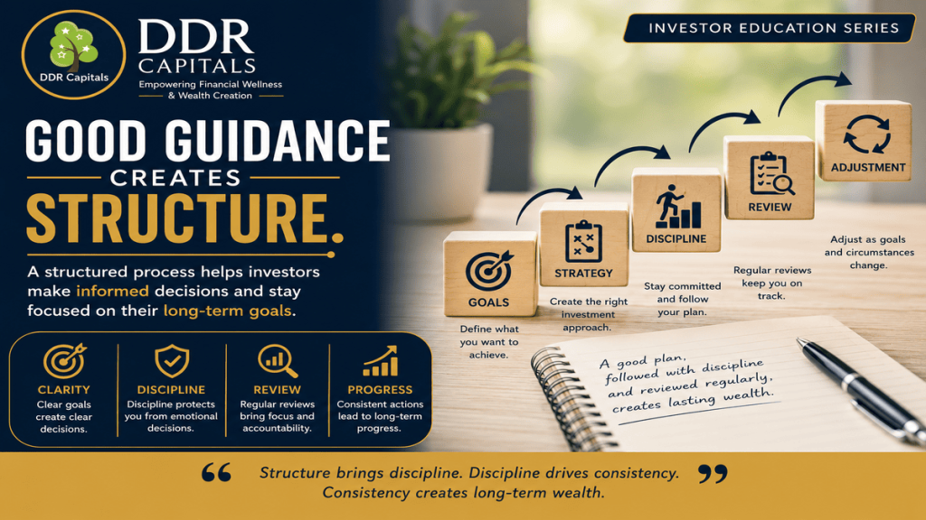 Financial advice creates structure and discipline through clear goals, strategy, regular review and adjustment
